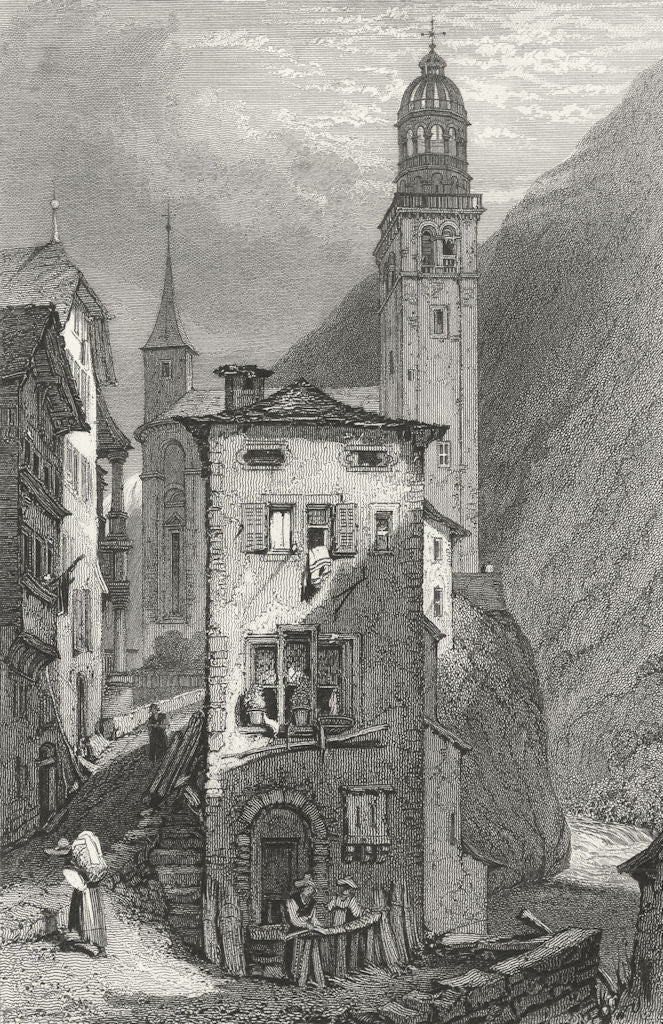 SWITZERLAND. Viege, Visp. Swiss. Prout Few 1830 old antique print picture
